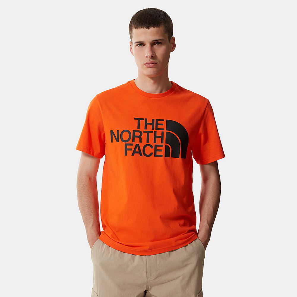 The North Face Standard Ανδρικα T Shirt - Κοκκινα Πορτοκαλι (ZBVR48795)